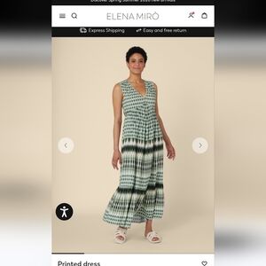 Elena Mirō Printed Maxi Dress,12